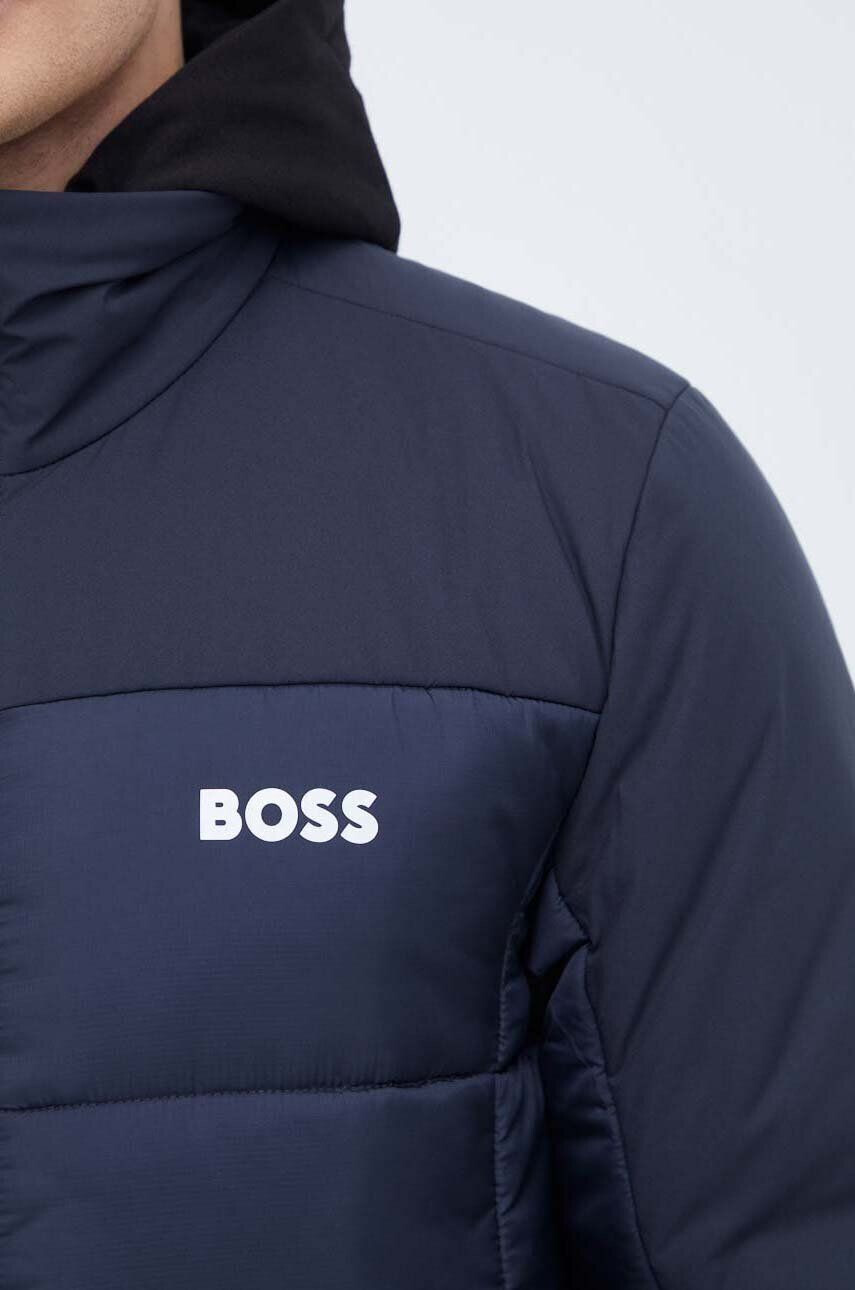 Boss Green Bunda pánska tmavomodrá farba zimná - Pepit.sk