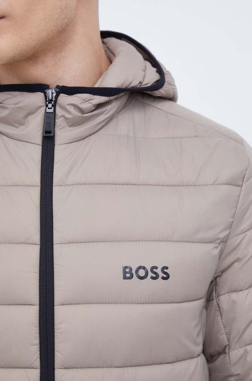 Boss Green Bunda BOSS BOSS ATHLEISURE pánska béžová farba prechodná - Pepit.sk