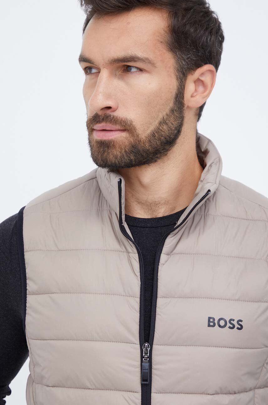 Boss Green Vesta BOSS BOSS ATHLEISURE pánska béžová farba prechodná - Pepit.sk