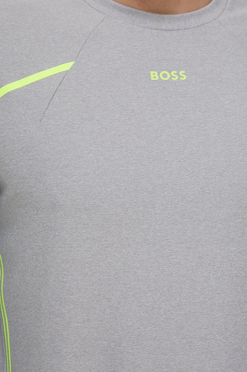 Boss Mikina ATHLEISURE pánska šedá farba melanžová - Pepit.sk