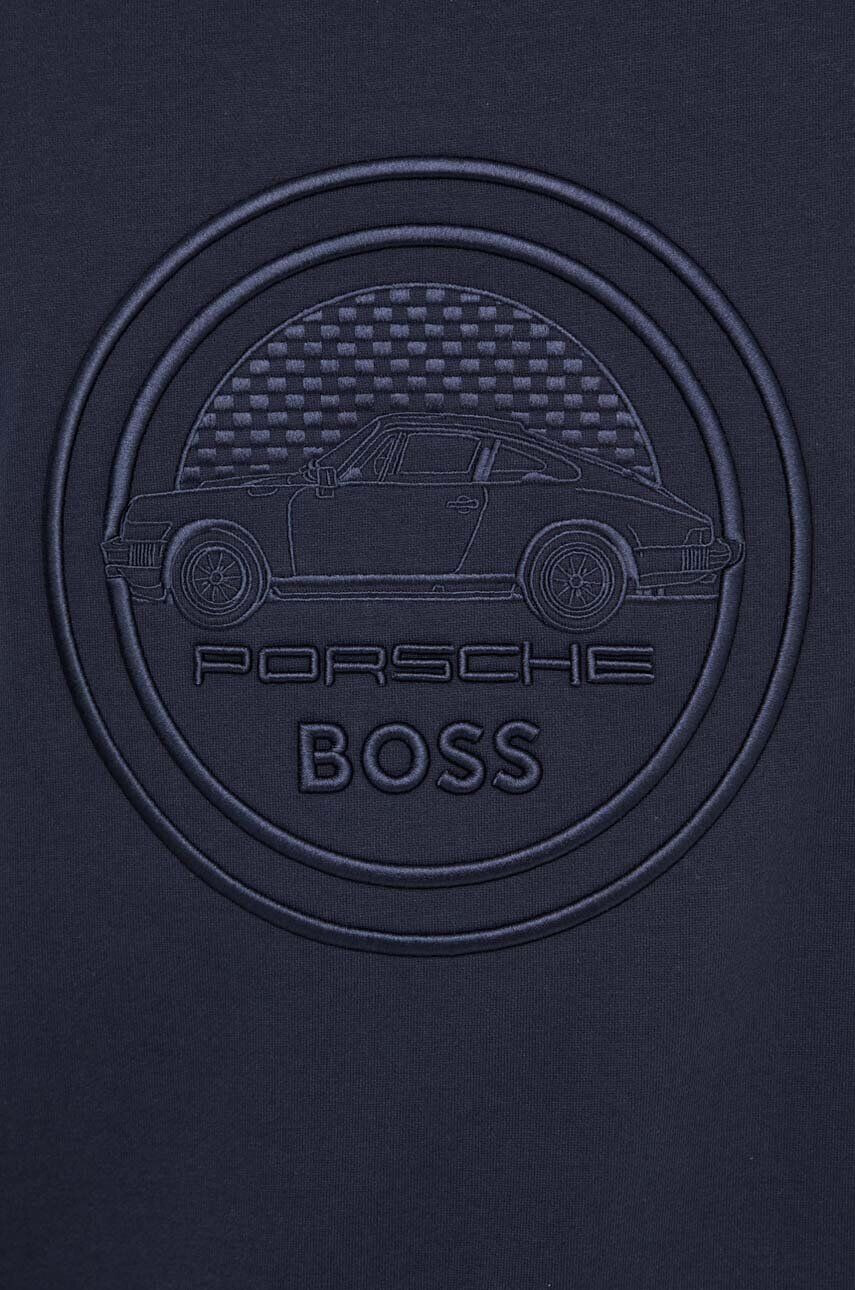 Boss Mikina x Porsche pánska tmavomodrá farba s nášivkou - Pepit.sk