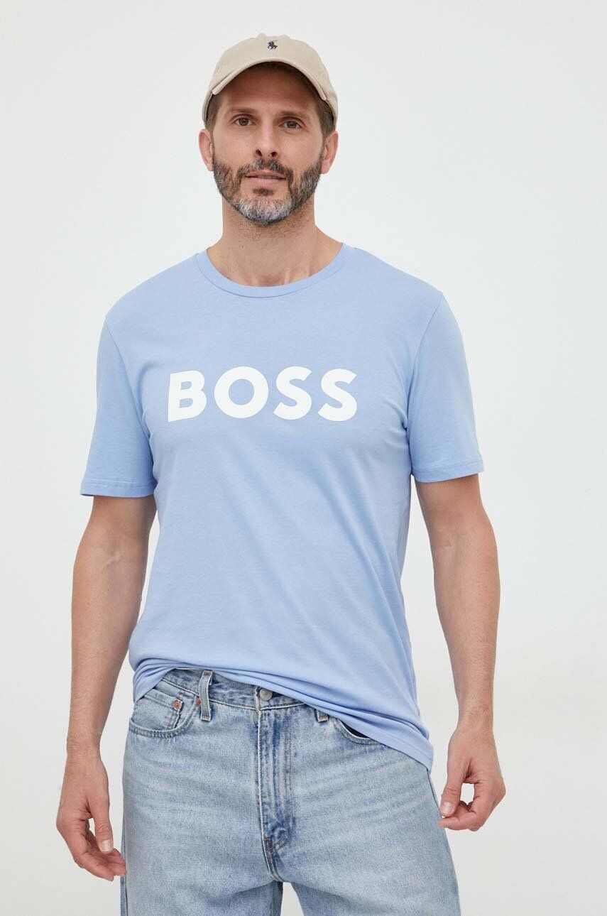 Boss Orange Bavlnené tričko BOSS BOSS CASUAL pánske s potlačou - Pepit.sk