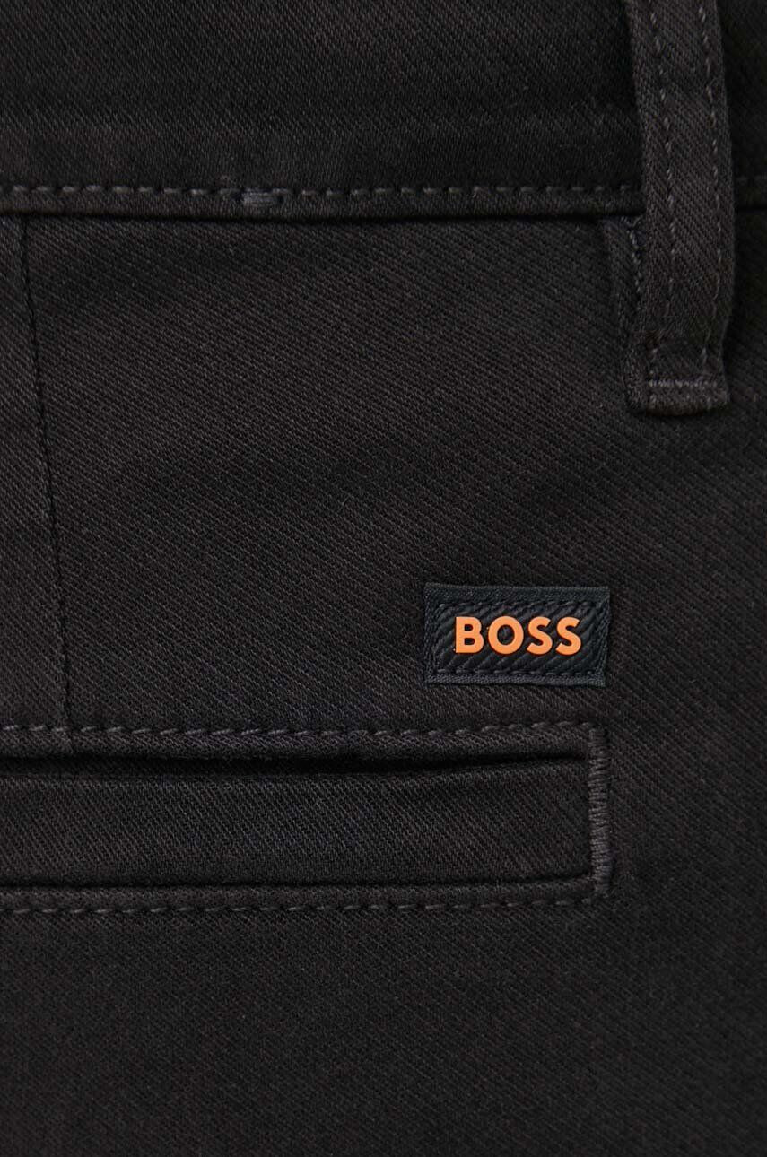 Boss Orange Nohavice pánske čierna farba priliehavé - Pepit.sk