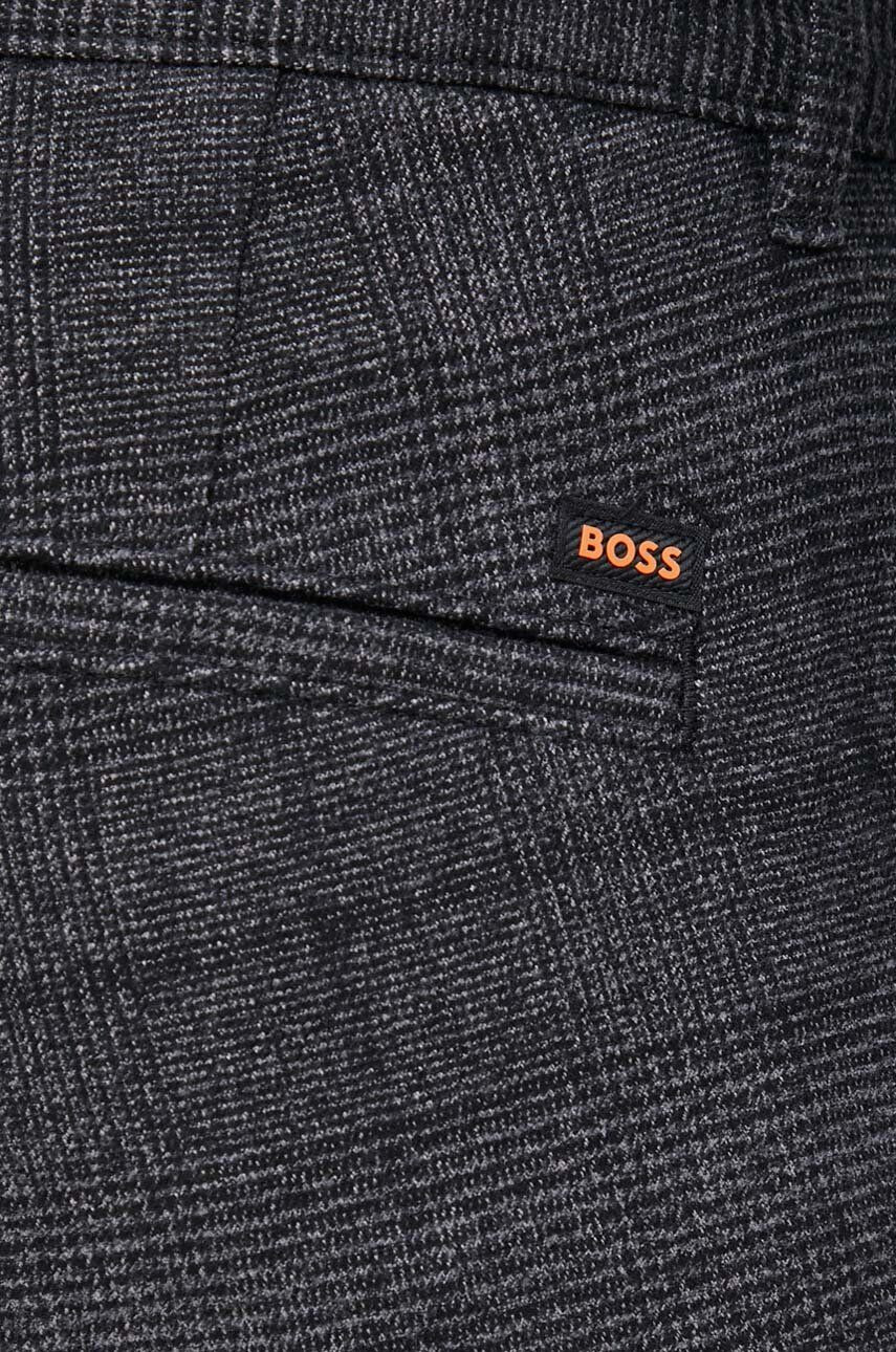 Boss Orange Nohavice pánske šedá farba strih chinos - Pepit.sk