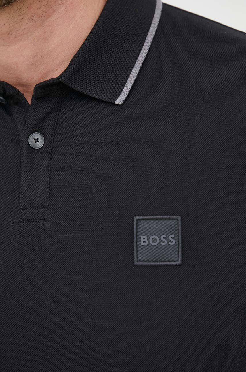 Boss Orange Polo tričko BOSS BOSS CASUAL pánske čierna farba jednofarebné - Pepit.sk