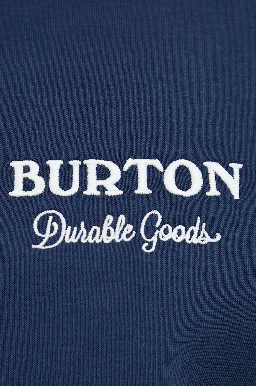 Burton Mikina Durable Goods pánska tmavomodrá farba s kapucňou s nášivkou - Pepit.sk