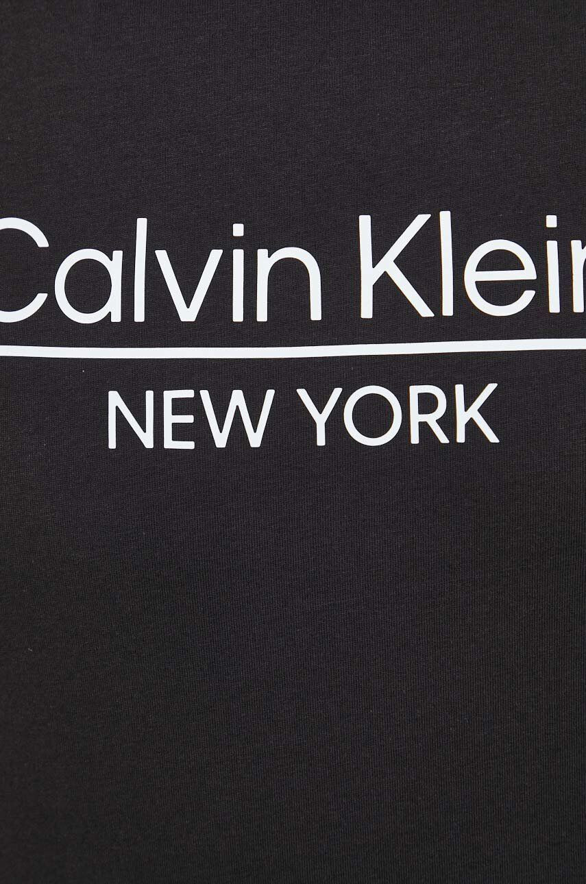 Calvin Klein Bavlnené tričko béžová farba s potlačou - Pepit.sk