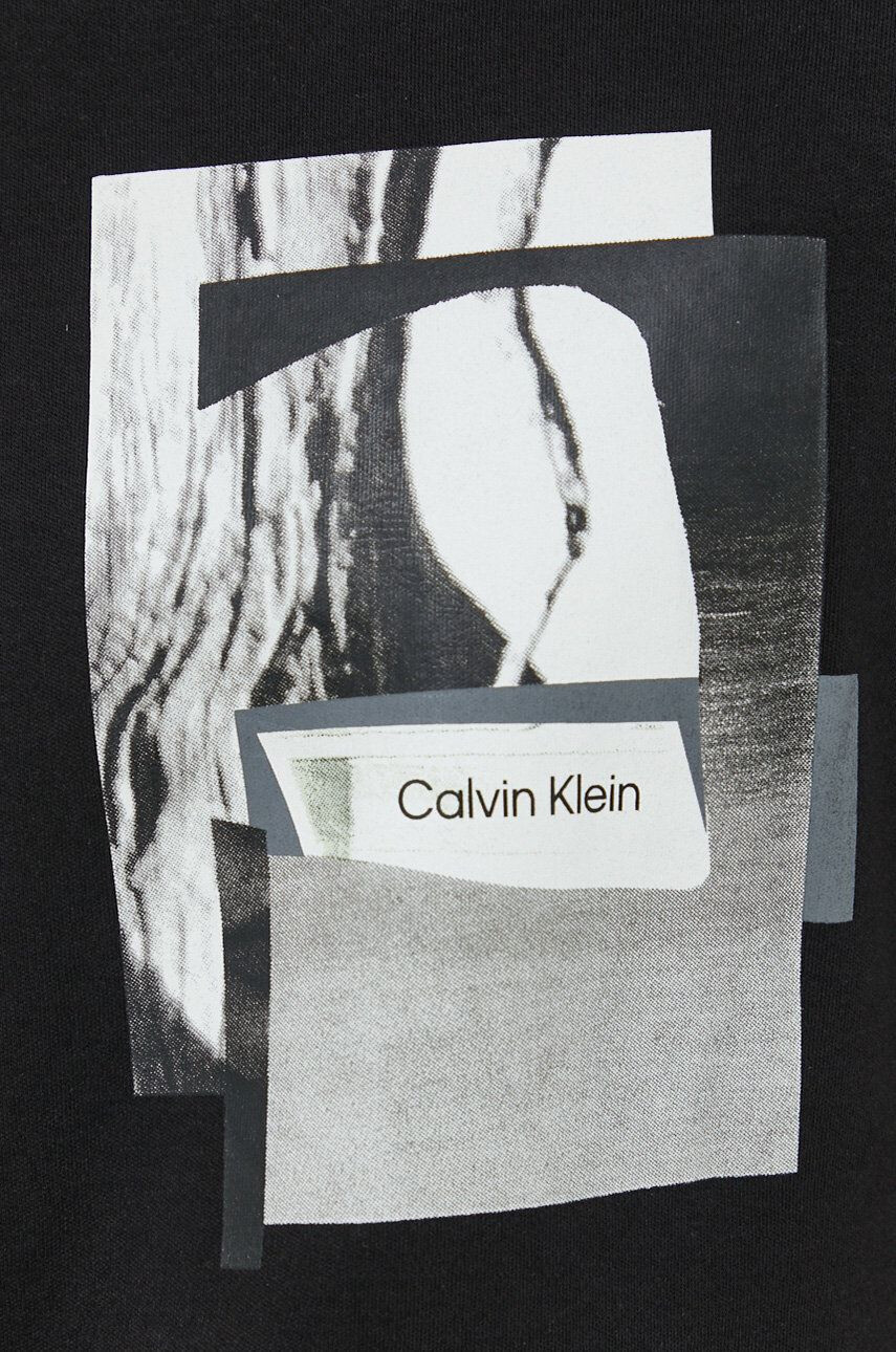 Calvin Klein Bavlnené tričko zelená farba jednofarebné - Pepit.sk