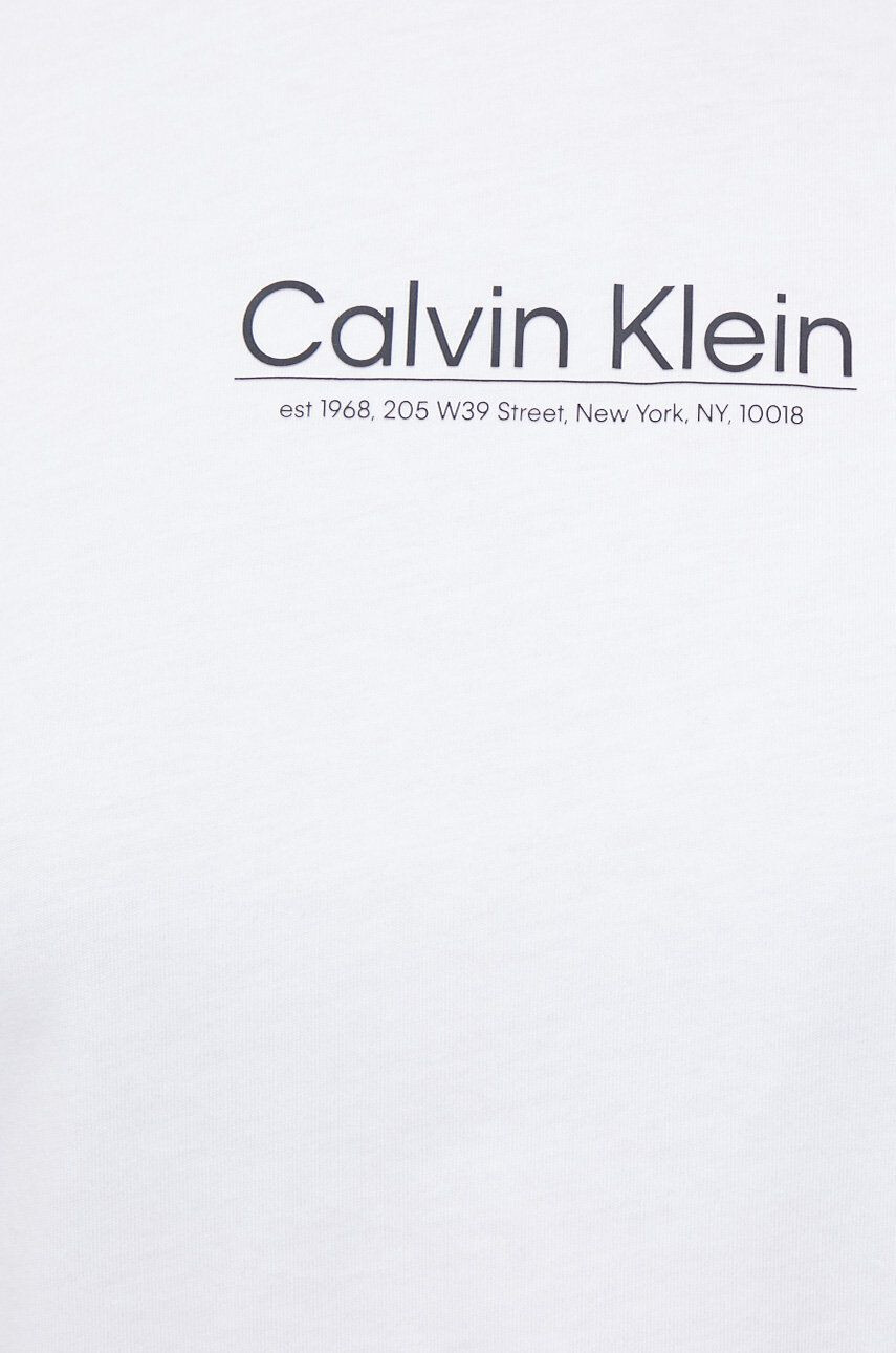 Calvin Klein Bavlnené tričko biela farba - Pepit.sk