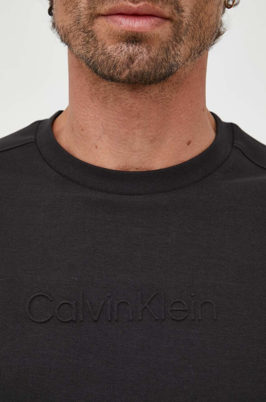 Calvin Klein Bavlnené tričko béžová farba jednofarebný - Pepit.sk