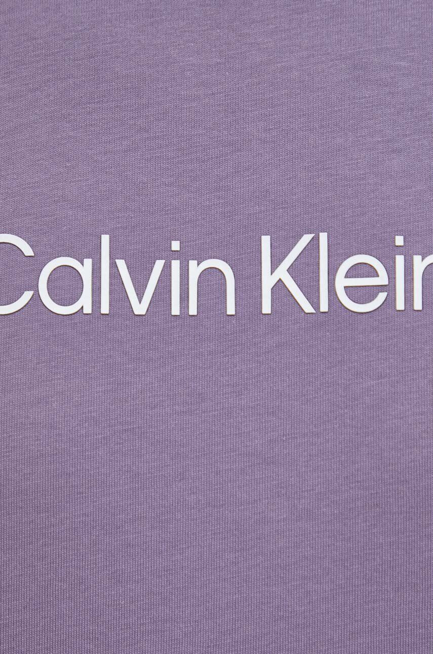 Calvin Klein Bavlnené tričko fialová farba vzorované - Pepit.sk