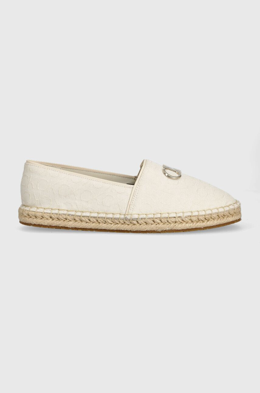 Calvin Klein Espadrilky ESPADRILLE W/HW - JQ béžová farba HW0HW01458 - Pepit.sk