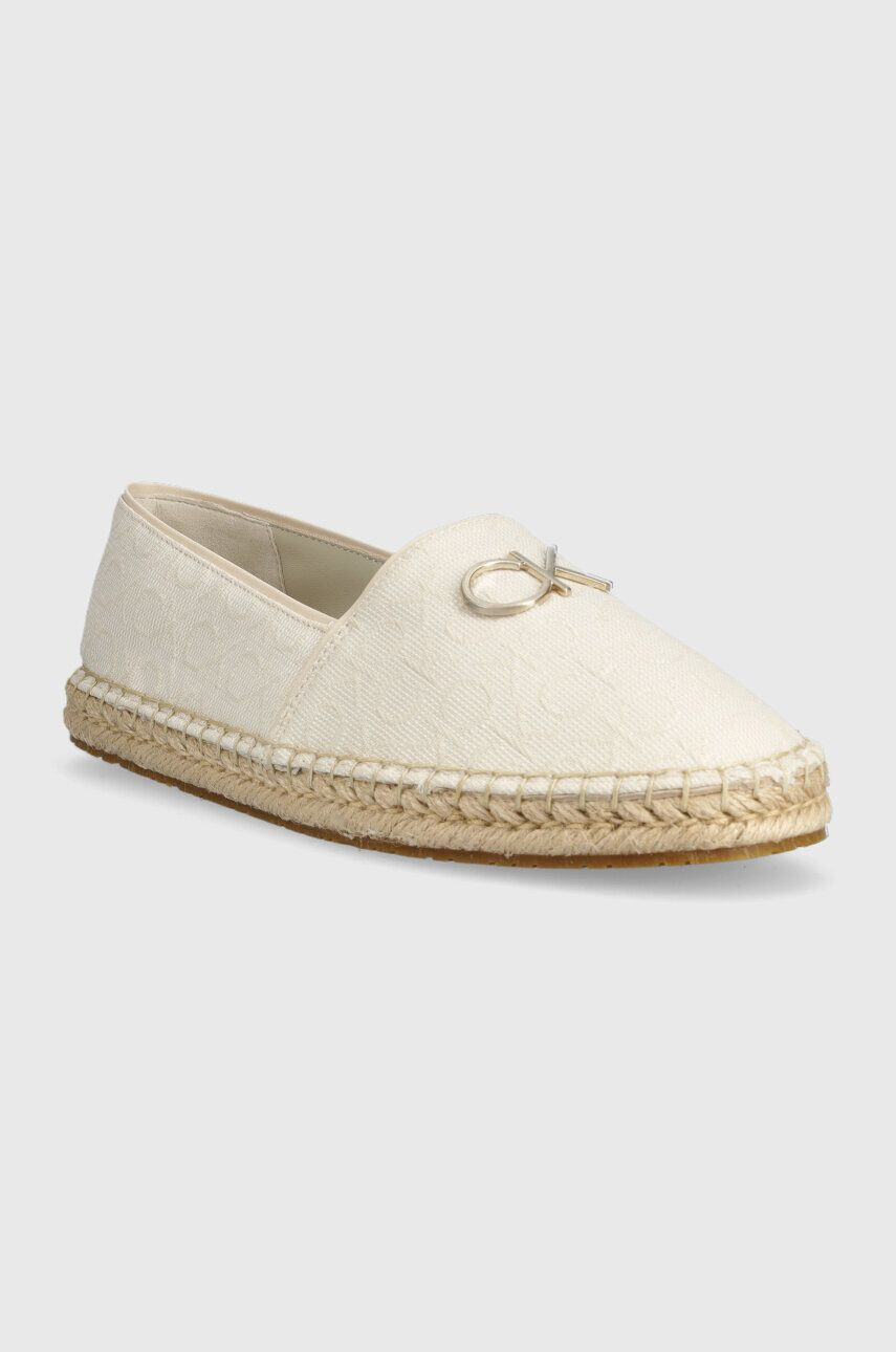 Calvin Klein Espadrilky ESPADRILLE W/HW - JQ béžová farba HW0HW01458 - Pepit.sk