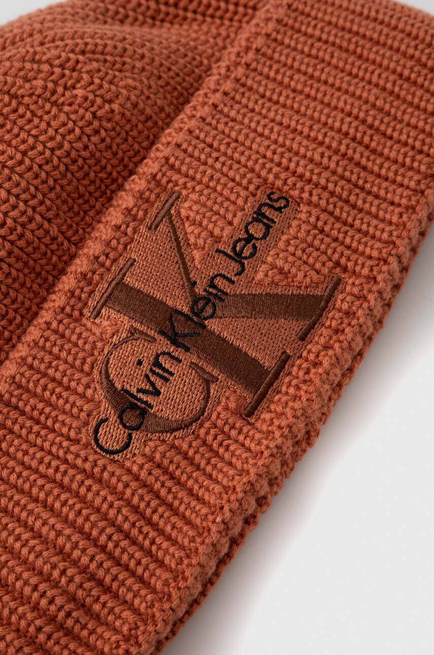 Calvin Klein Jeans Bavlnená čiapka čierna farba z tenkej pleteniny bavlnená - Pepit.sk