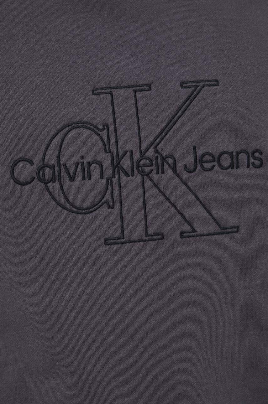 Calvin Klein Jeans Bavlnená mikina dámska zelená farba s nášivkou - Pepit.sk