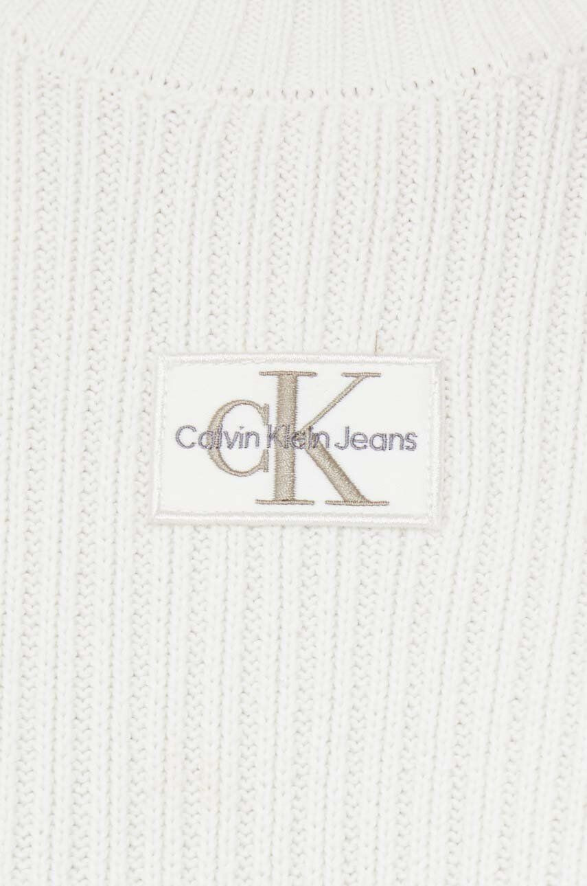 Calvin Klein Jeans Bavlnené šaty béžová farba mini oversize - Pepit.sk