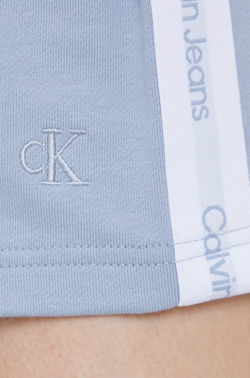 Calvin Klein Jeans Bavlnené šortky dámske s nášivkou vysoký pás - Pepit.sk