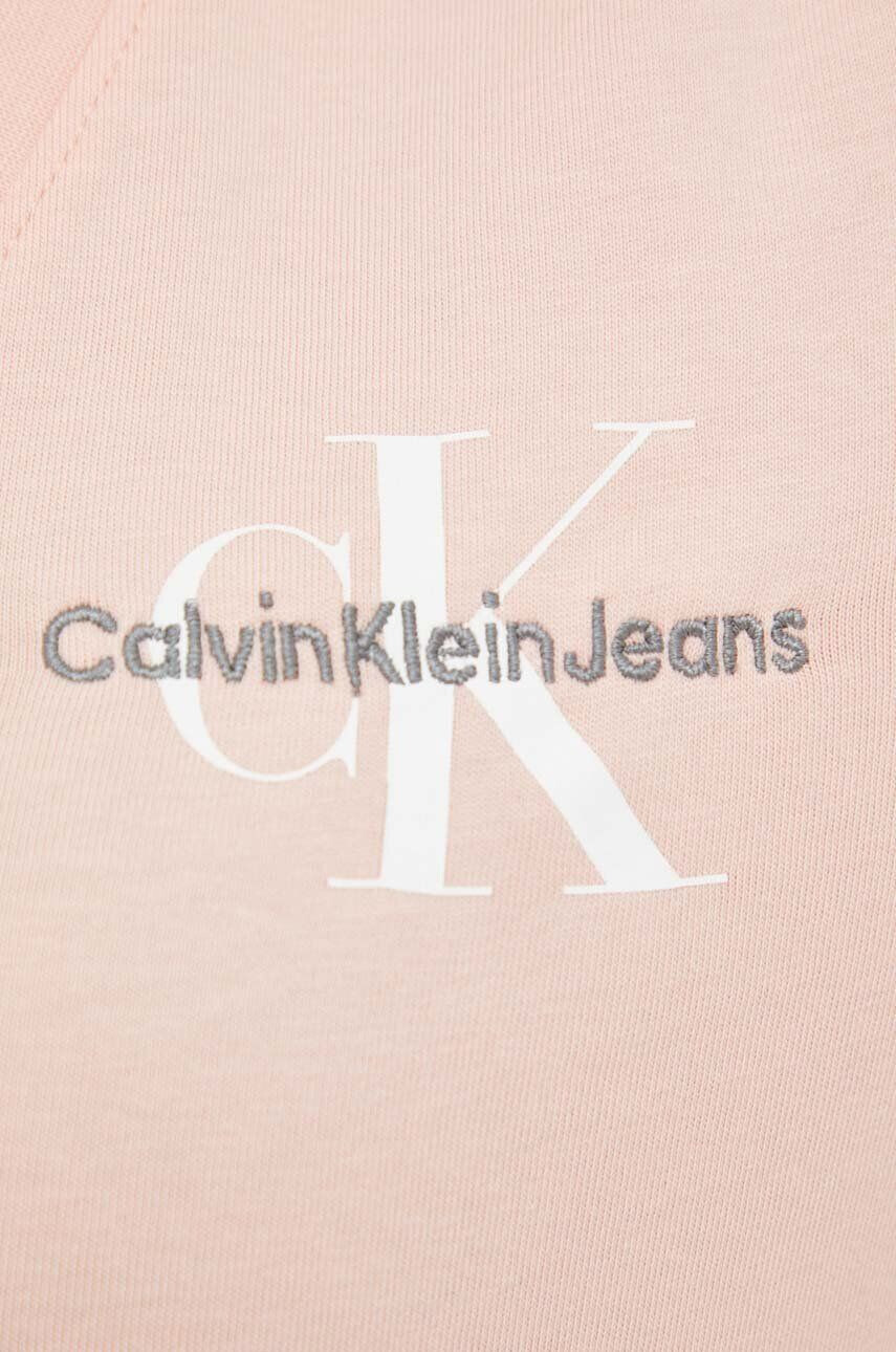 Calvin Klein Jeans Bavlnené tričko biela farba - Pepit.sk