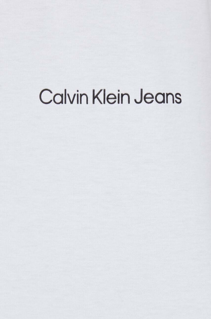 Calvin Klein Jeans Bavlnené tričko biela farba - Pepit.sk