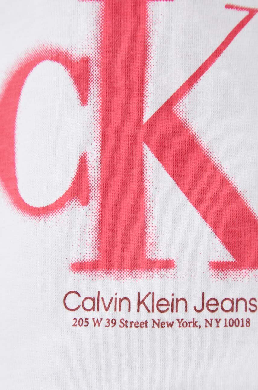 Calvin Klein Jeans Bavlnené tričko čierna farba - Pepit.sk