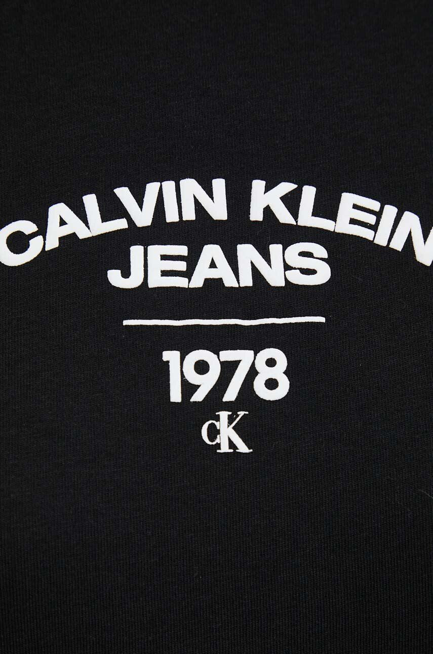 Calvin Klein Jeans Bavlnené tričko tyrkysová farba - Pepit.sk