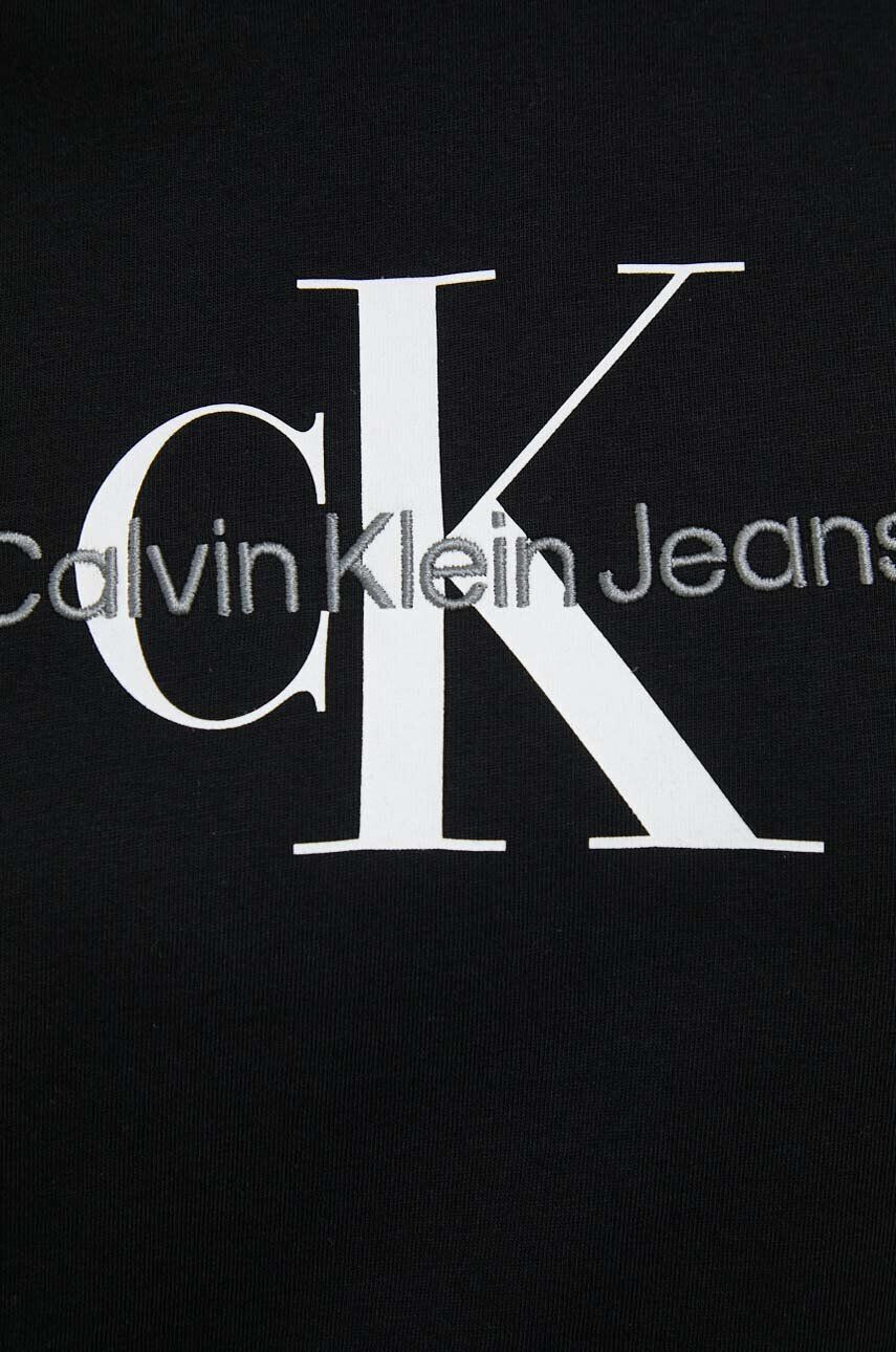 Calvin Klein Jeans Bavlnené tričko oranžová farba - Pepit.sk