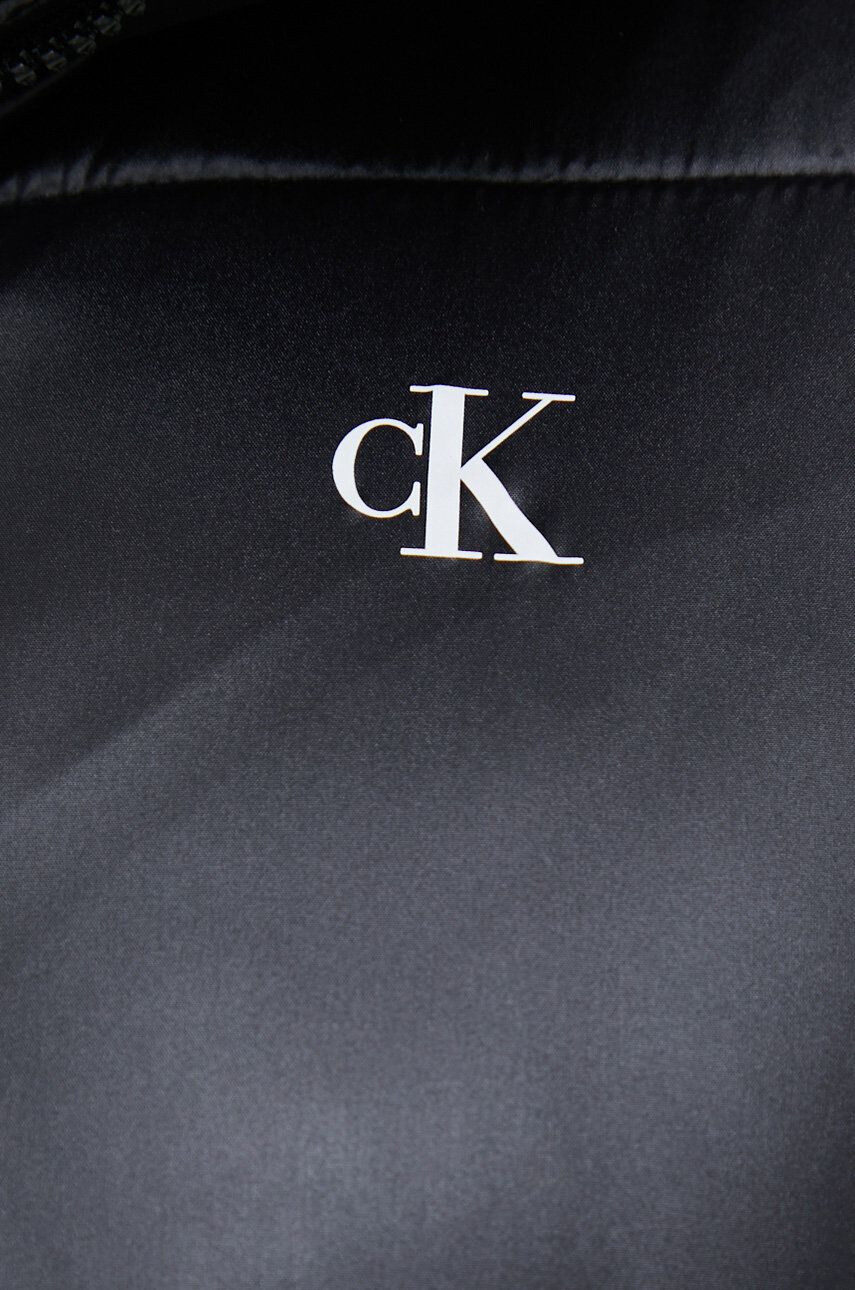 Calvin Klein Jeans Bunda dámska čierna farba prechodná - Pepit.sk