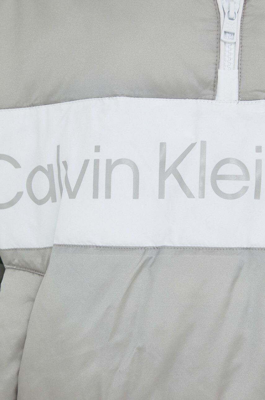 Calvin Klein Jeans Bunda dámska šedá farba zimná oversize - Pepit.sk