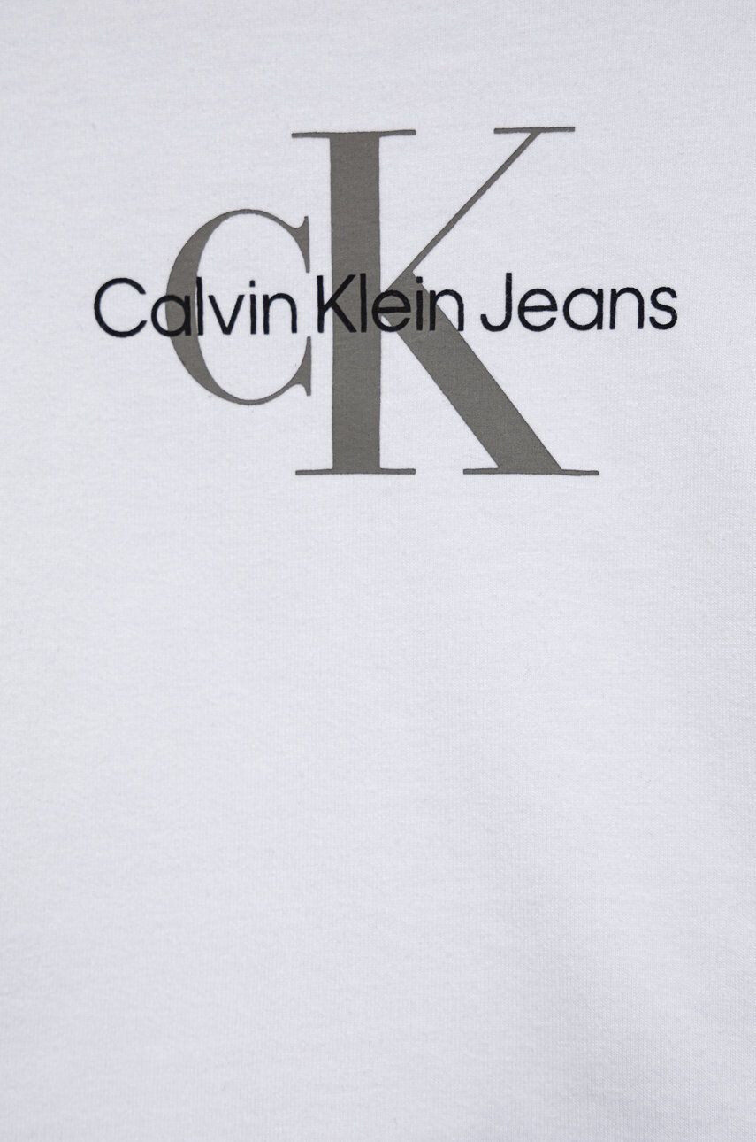 Calvin Klein Jeans Detské tričko biela farba s potlačou - Pepit.sk