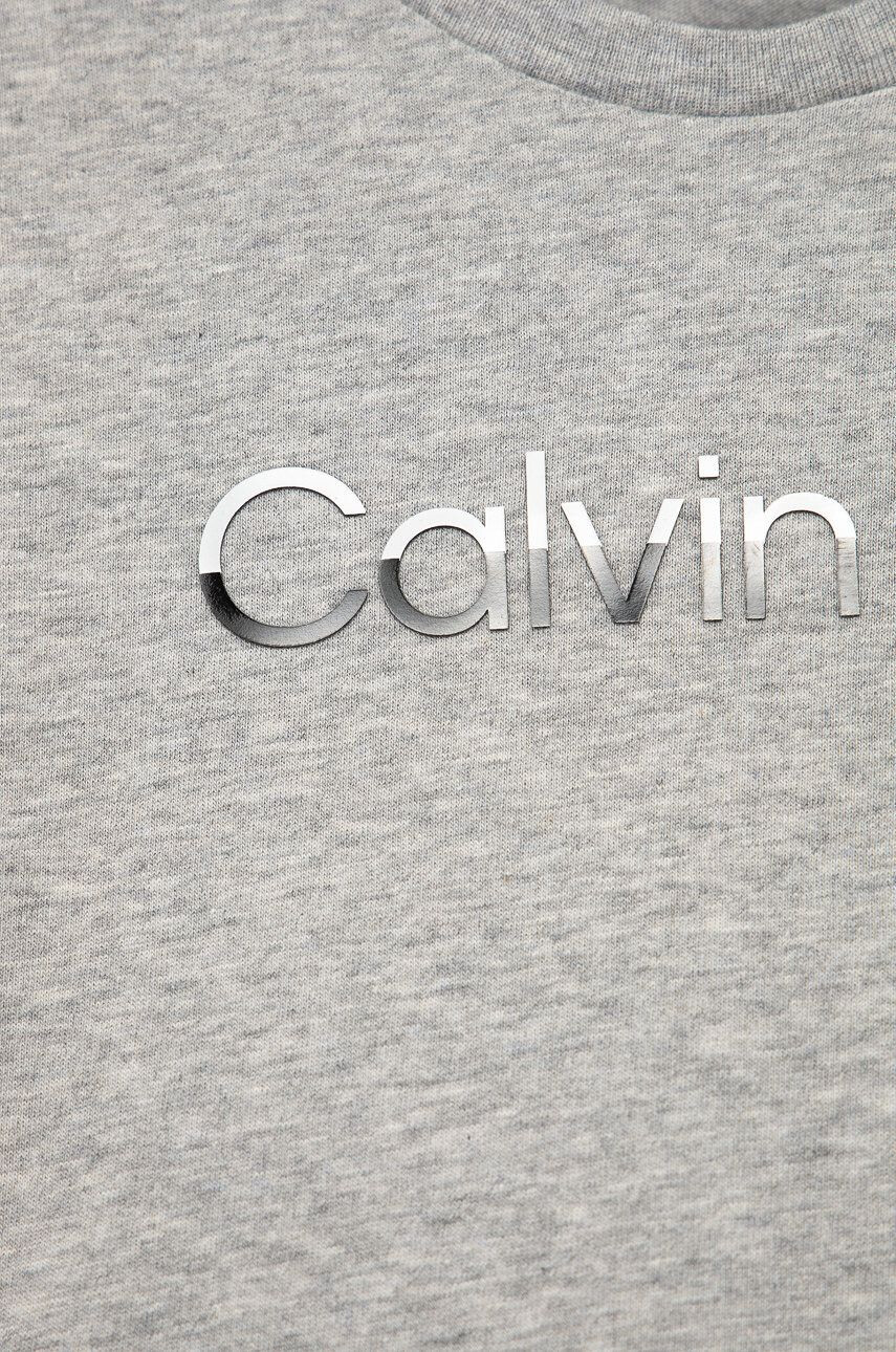 Calvin Klein Jeans Detská bavlnená súprava šedá farba - Pepit.sk