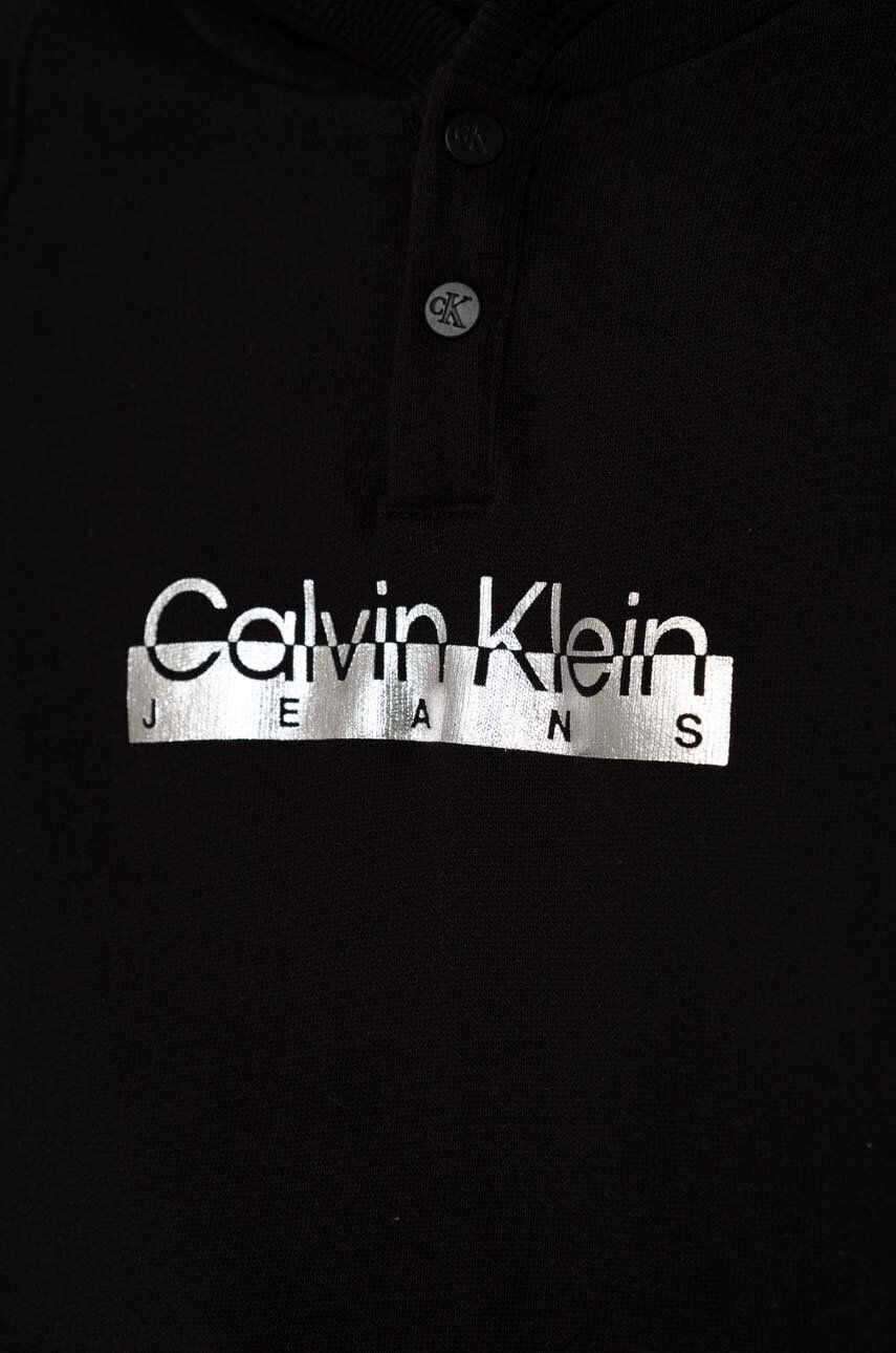 Calvin Klein Jeans Detská bavlnená tepláková súprava čierna farba - Pepit.sk