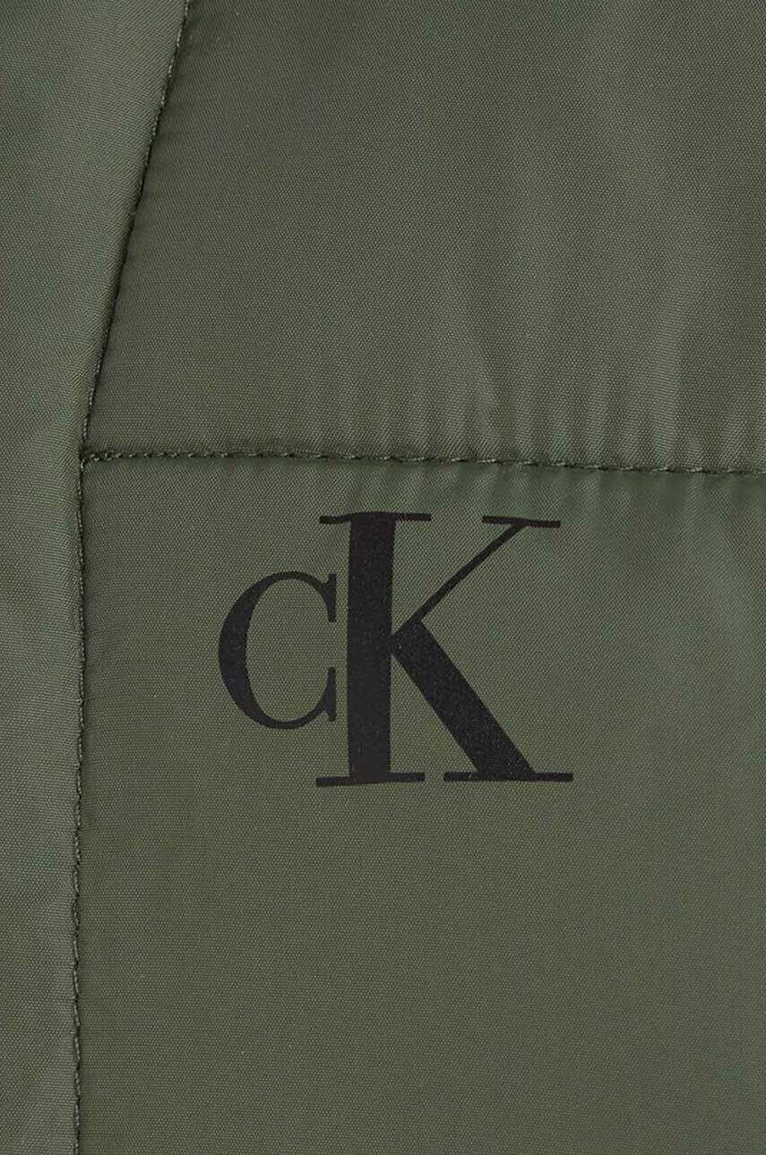 Calvin Klein Jeans Detská bunda zelená farba - Pepit.sk