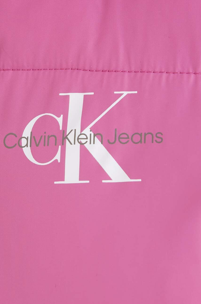 Calvin Klein Jeans Detská bunda fialová farba - Pepit.sk