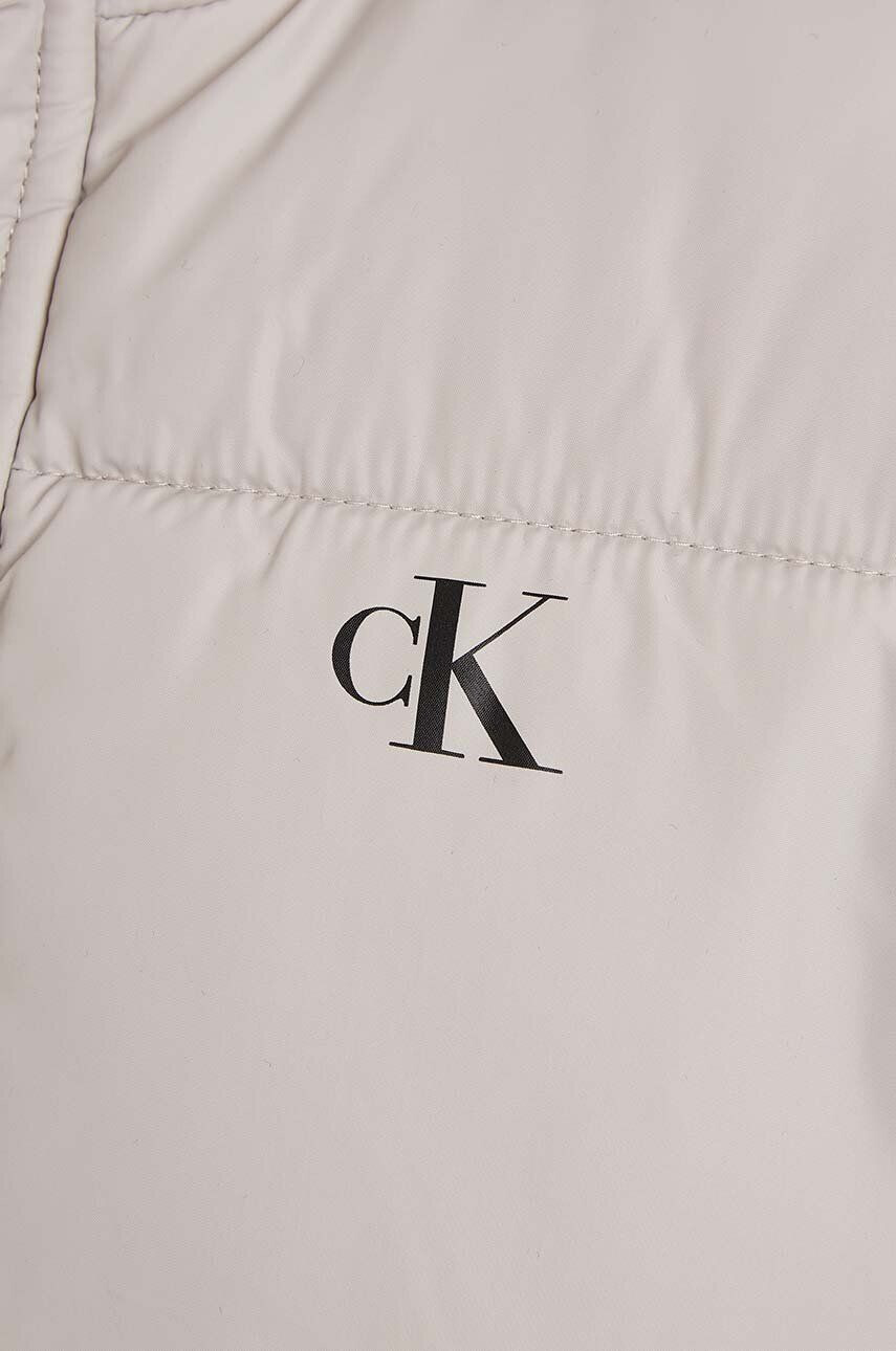 Calvin Klein Jeans Detská obojstranná bunda šedá farba - Pepit.sk