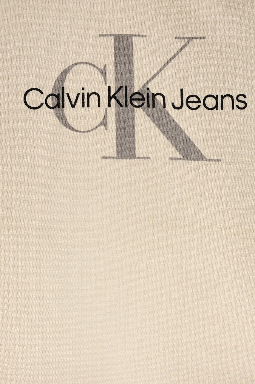 Calvin Klein Jeans Detská tepláková súprava béžová farba - Pepit.sk