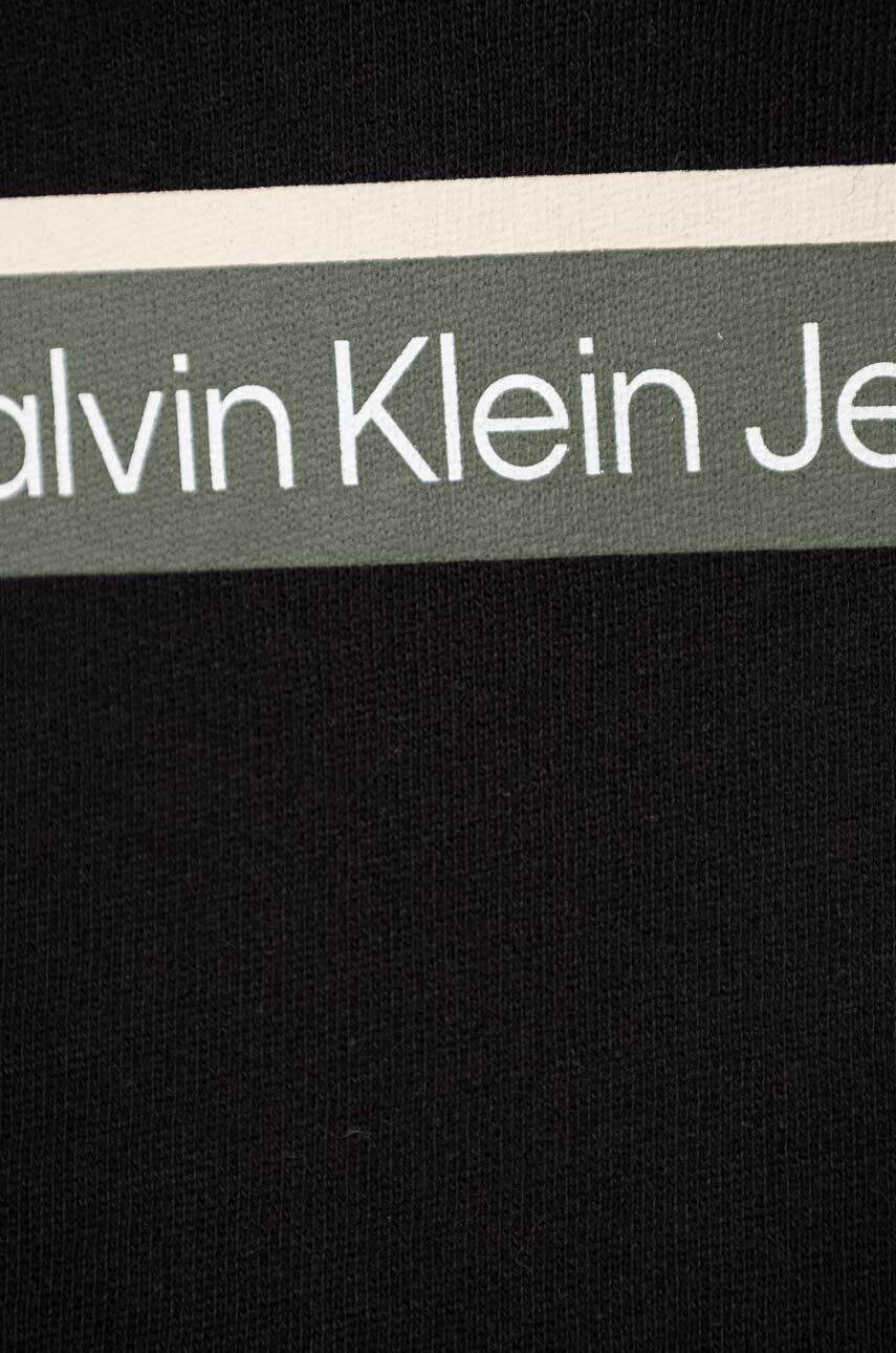 Calvin Klein Jeans Detská tepláková súprava z bavlny čierna farba - Pepit.sk