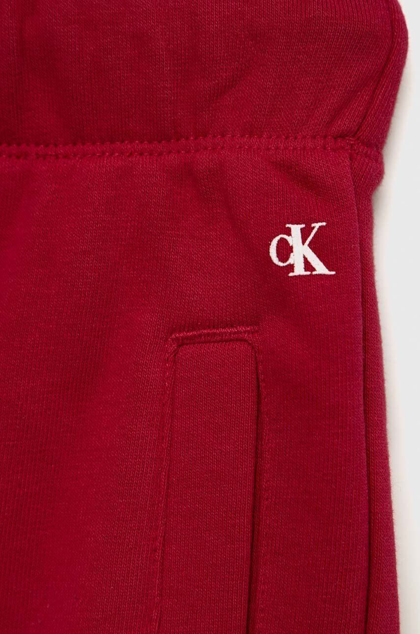 Calvin Klein Jeans Detské tepláky ružová farba jednofarebné - Pepit.sk