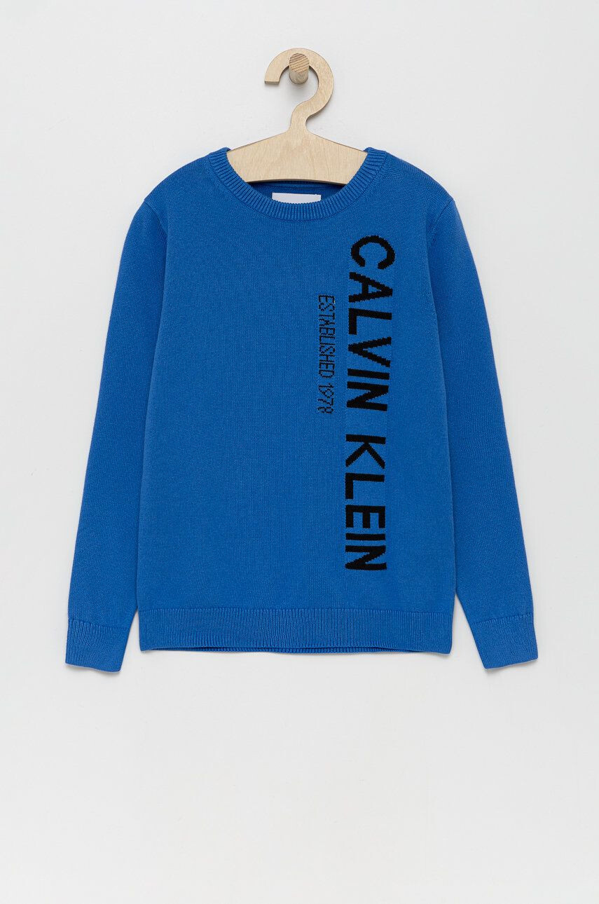 Calvin Klein Jeans Detský bavlnený sveter - Pepit.sk