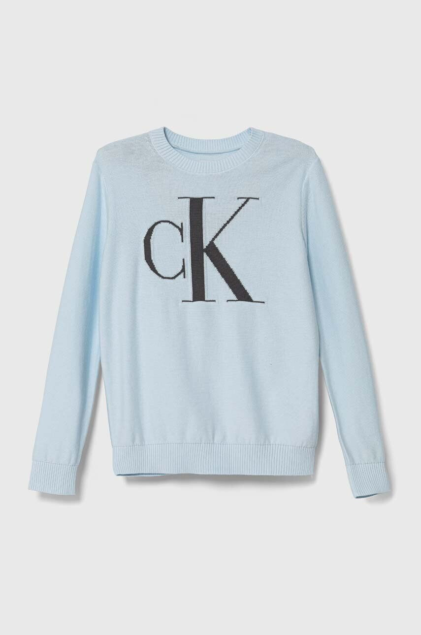 Calvin Klein Jeans Detský bavlnený sveter tenký - Pepit.sk