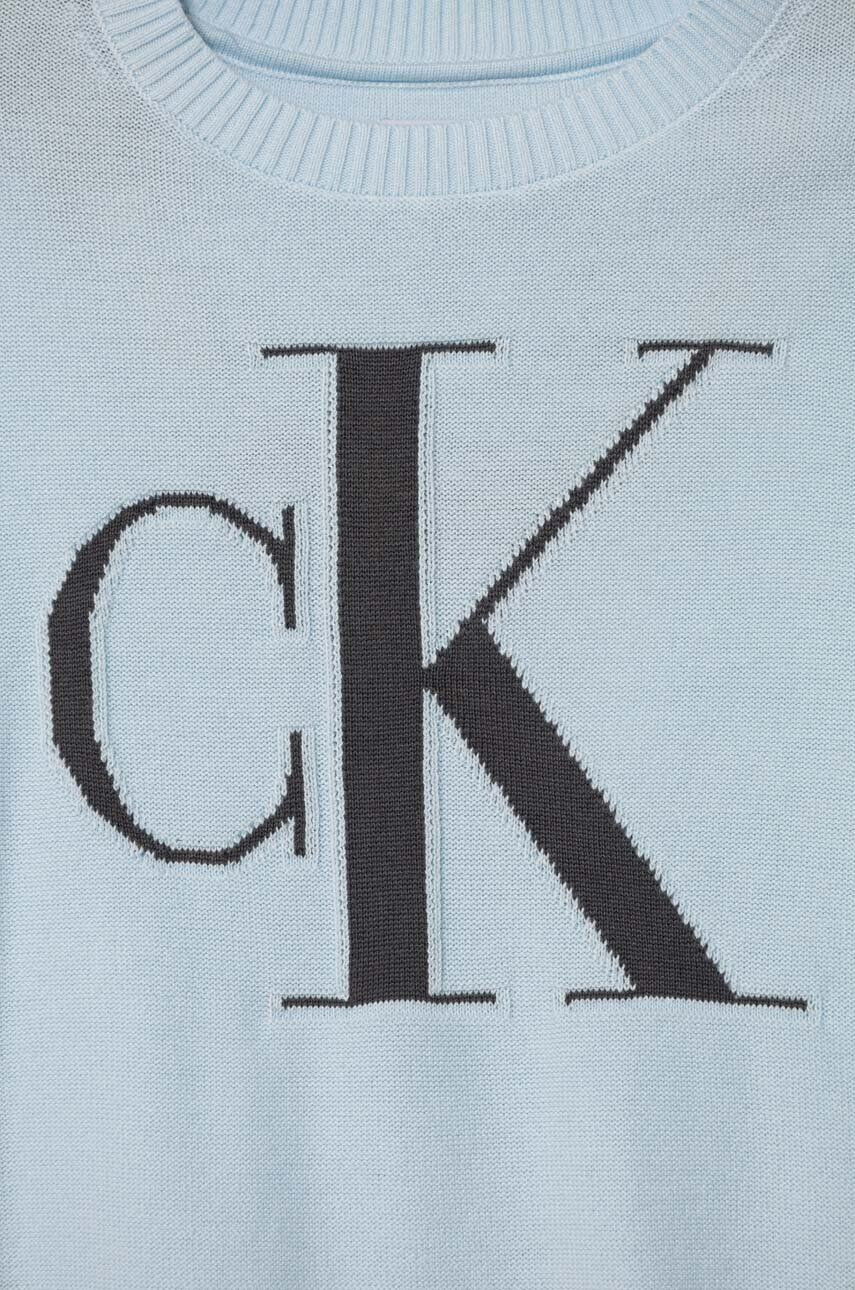 Calvin Klein Jeans Detský bavlnený sveter tenký - Pepit.sk