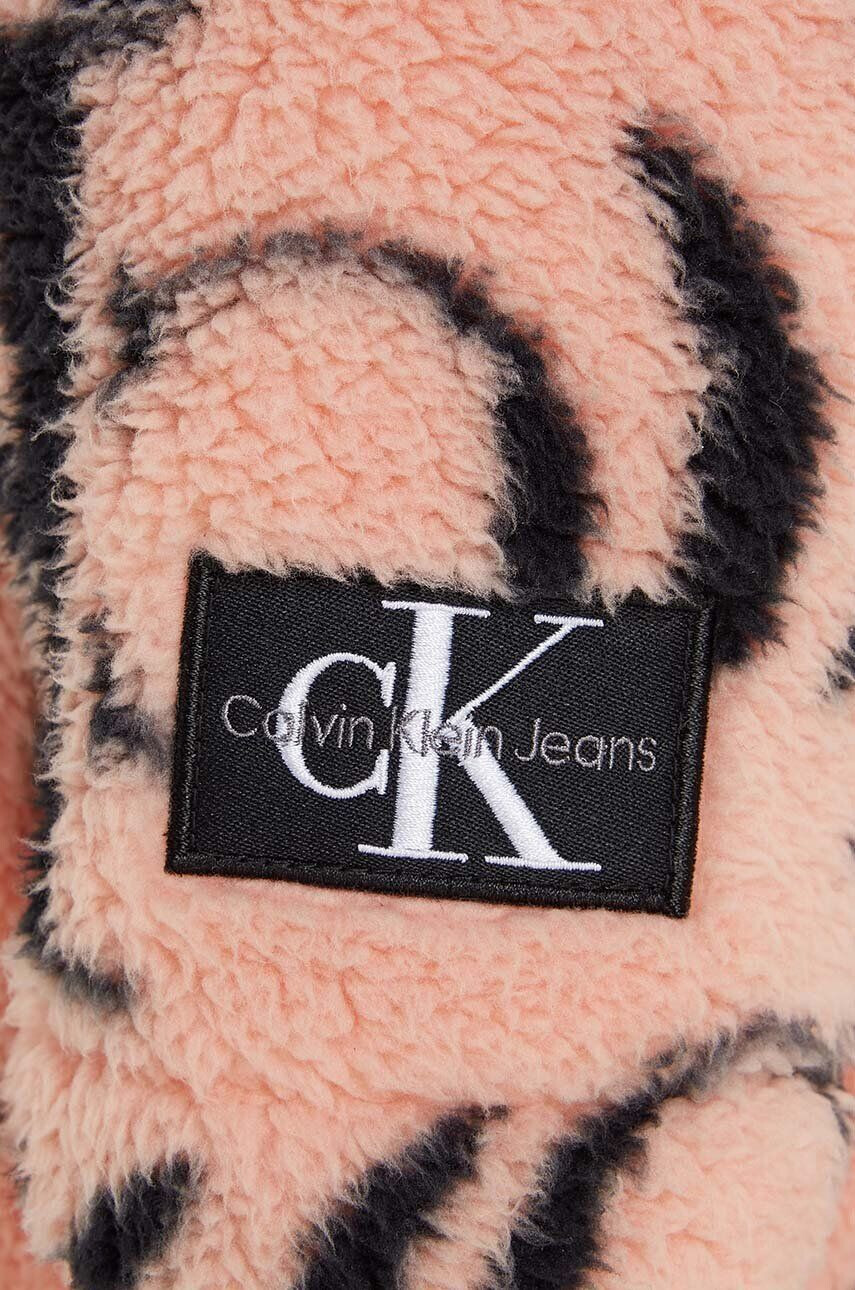 Calvin Klein Jeans Detský kabát ružová farba - Pepit.sk