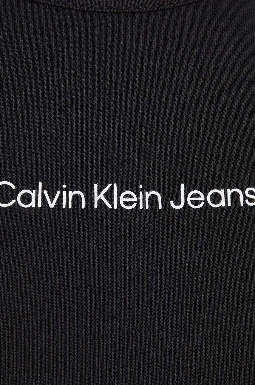 Calvin Klein Jeans Detský top čierna farba - Pepit.sk