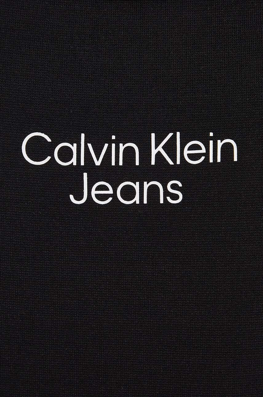 Calvin Klein Jeans Dievčenské šaty čierna farba mini áčkový strih - Pepit.sk