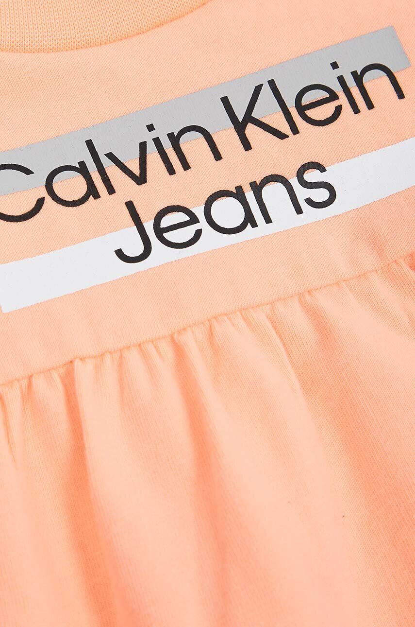 Calvin Klein Jeans Dievčenské šaty čierna farba mini áčkový strih - Pepit.sk