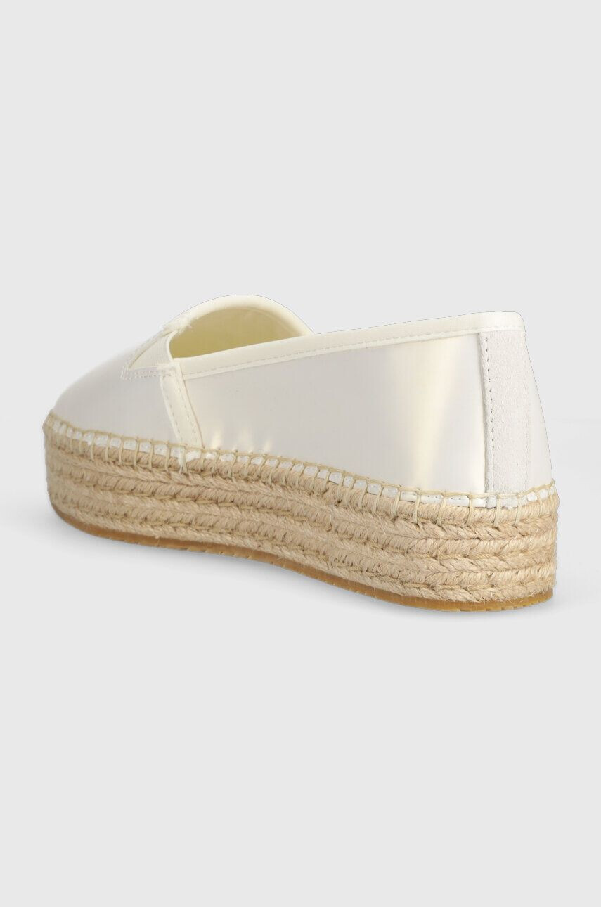 Calvin Klein Jeans Espadrilky ESPADRILLE FLATFORM biela farba na platforme YW0YW01241 - Pepit.sk