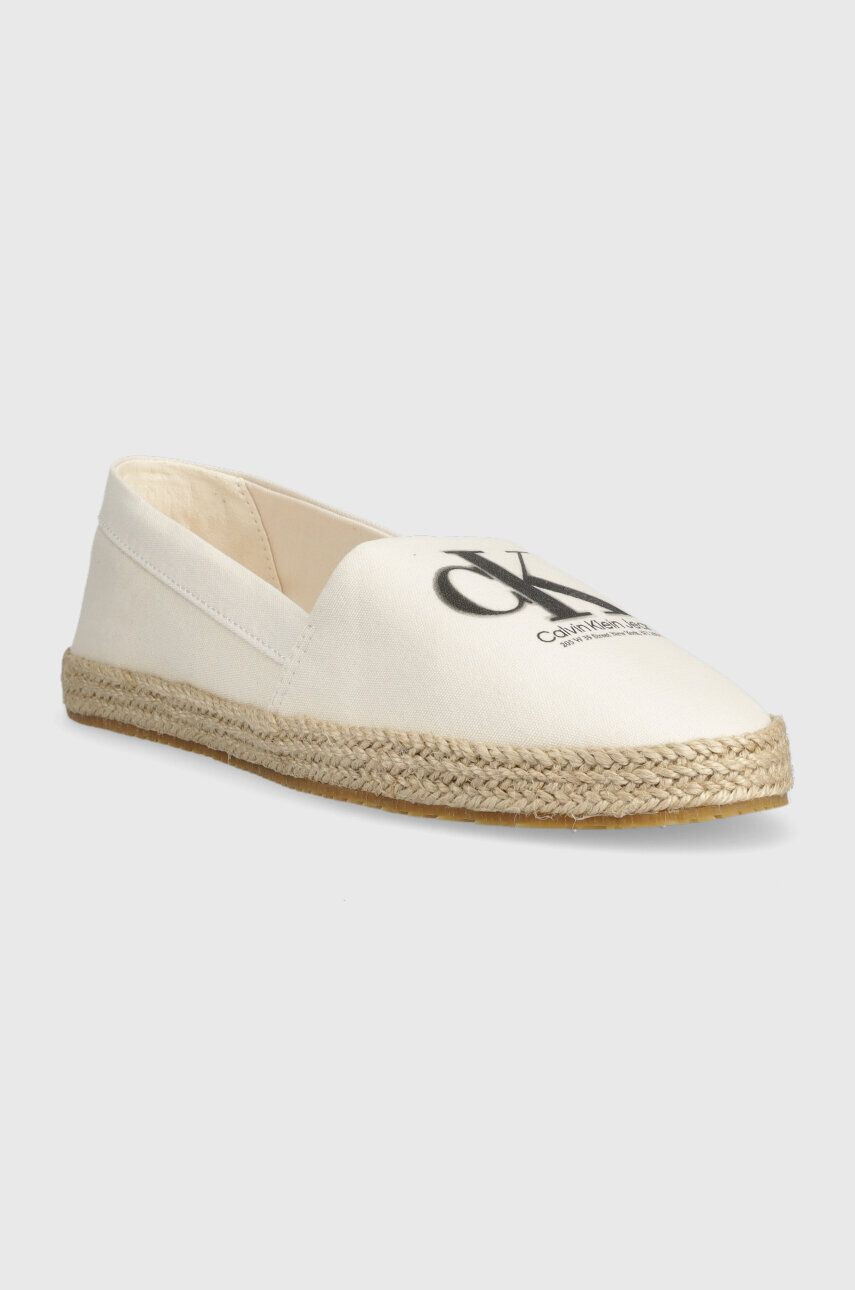 Calvin Klein Jeans Espadrilky ESPADRILLE MONO SEASONAL GR béžová farba YW0YW01032 - Pepit.sk