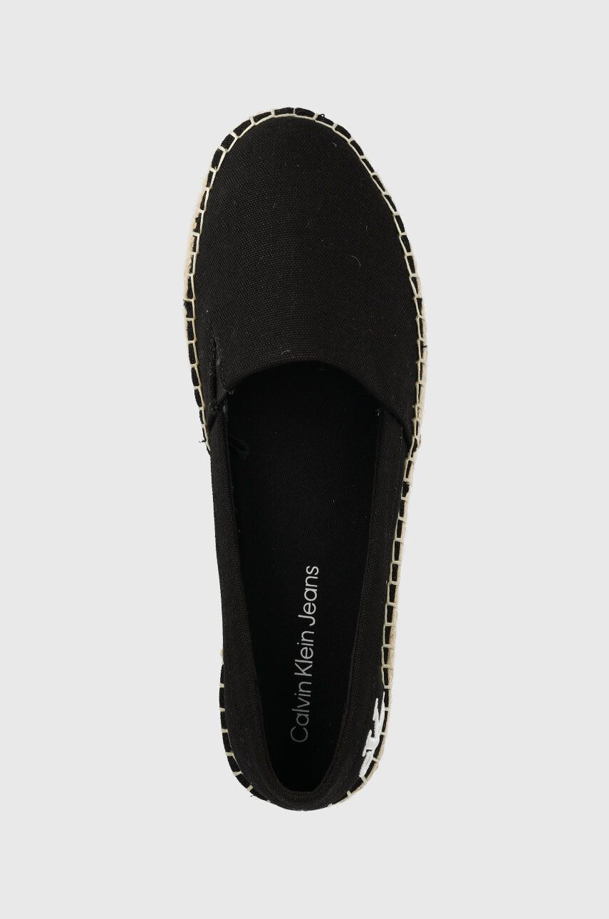 Calvin Klein Jeans Espadrilky Flatform Espadrille čierna farba na platforme - Pepit.sk