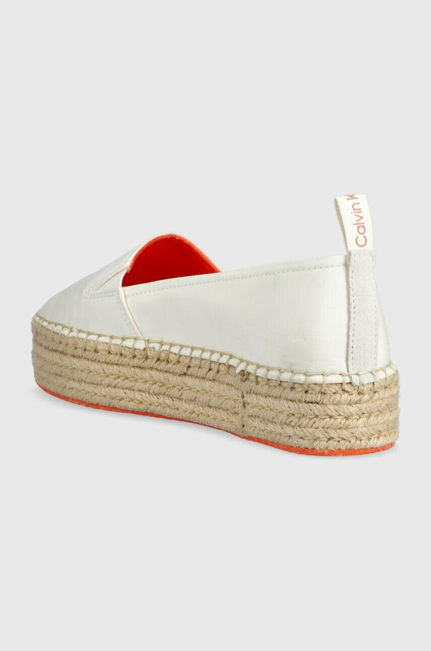 Calvin Klein Jeans Espadrilky FLATFORM ESPADRILLE SOFT NY biela farba na platforme YW0YW00989 - Pepit.sk