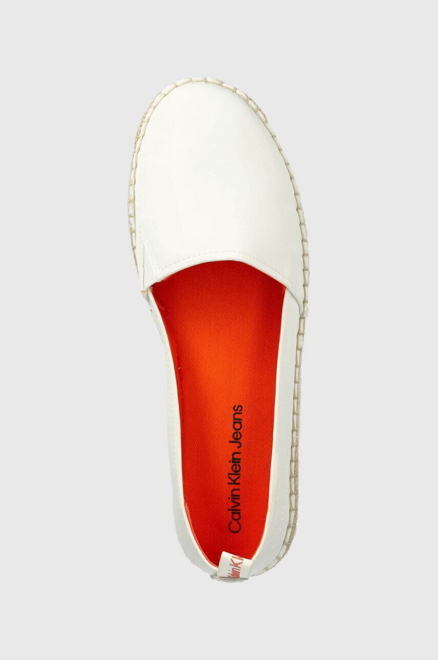 Calvin Klein Jeans Espadrilky FLATFORM ESPADRILLE SOFT NY biela farba na platforme YW0YW00989 - Pepit.sk