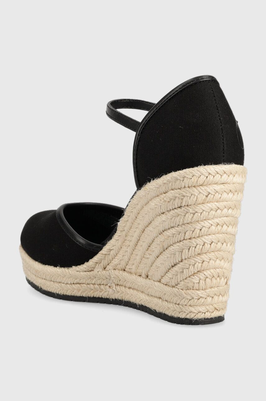 Calvin Klein Jeans Espadrilky WEDGE SANDAL CLOSE TOE ESS dámske čierna farba na kline YW0YW01194 - Pepit.sk